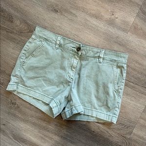 Green Denim Shorts